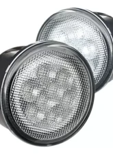 Recon Truck Accessories Round Front Turn Signal Lenses Cleaer Jeep JK Wrangler 07-15                                     - 264134WHCL - Image 3