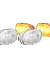 Recon Truck Accessories Dually Fender Lenses Clear w/Chrome Trim Ford Superduty 11-17                                     - 264136CL - Image 2