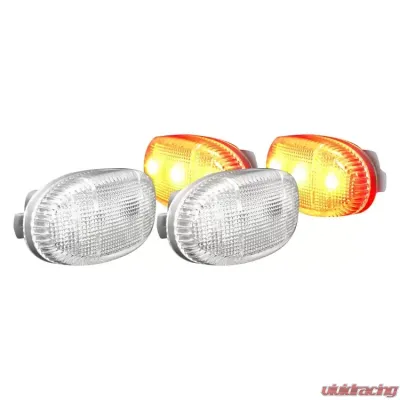 Recon Truck Accessories Dually Fender Lenses Clear w/Chrome Trim Ford Superduty 11-17 - 264136CL