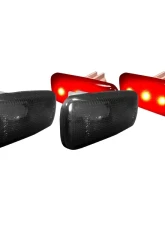 Recon Truck Accessories Dually Fender Lenses Smoked Lens w/Black Trim Dodge Ram 10-17                                     - 264137BK - Image 2