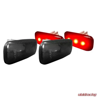 Recon Truck Accessories Dually Fender Lenses Smoked Lens w/Black Trim Dodge Ram 10-17 - 264137BK