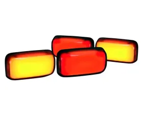 Recon Truck Accessories Dually Fender Lenses Red And Amber Clear Lense w/Chrome Trim GMC Sierra 15-17 | Chevrolet Silverado 15-17