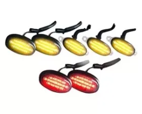 Recon Truck Accessories LED Fender And Front Grill Light Kit Smoked Lens w/Black Trim Ford Raptor 09-14