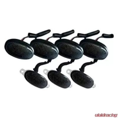 Recon Truck Accessories LED Fender And Front Grill Light Kit Smoked Lens w/Black Trim Ford Raptor 09-14 - 264139BK