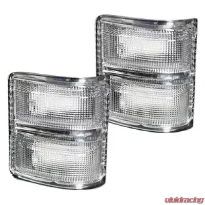Recon Truck Accessories Side Mirror w/White Led Running Lights And Amber Scanning LED Turn Signals Clear Lens Ford F250 08-16 - 264140WHCLS