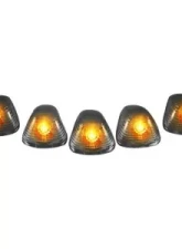 Recon Truck Accessories Smoked Cab Roof Light Lenses And Amber Xenon Bulb Ford Superduty 99-08                                     - 264142BK - Image 3