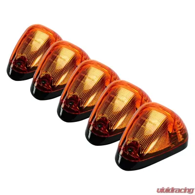 Recon Truck Accessories Amber Cab Roof Light Lens w/Amber High Power OLED Bar Style LED Ford Superduty 99-16 - 264143AMHP