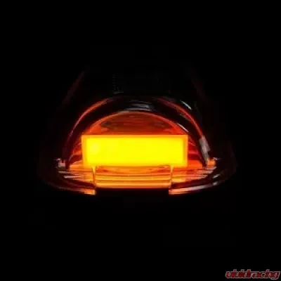Recon Truck Accessories Smoked Cab Roof Light Lens with Amber High-Power OLED Bar Style LED Ford Superduty 99-16 - 264143BKHP