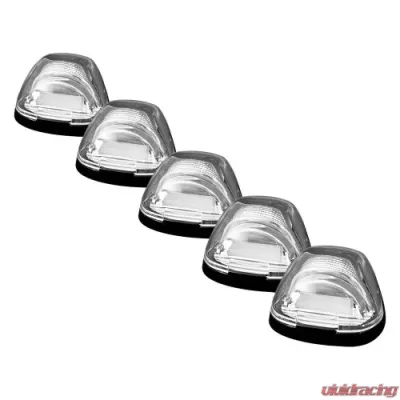 Recon Truck Accessories Clear Cab Roof Light Lens w/Amber High Power OLED Bar Style LED Ford Superduty 99-16 - 264143CLHP