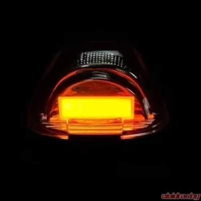 Recon Truck Accessories 1 Piece Clear Cab Roof Light Lens w/Amber High Power OLED Bar Style LED Ford Superduty 99-16 - 264143CLHPX