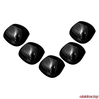 Recon Truck Accessories 1 Piece Smoked Cab Roof Light Lens w/White High Power OLED Bar Style LED Ford Superduty 99-16 - 264143WHBKHPX