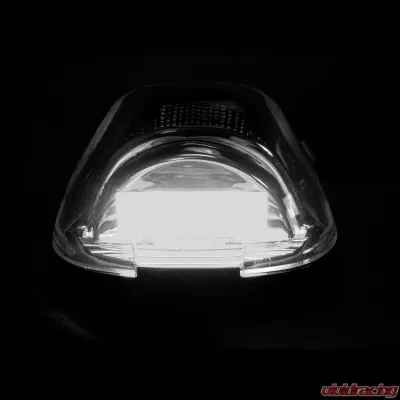 Recon Truck Accessories 1 Piece Smoked Cab Roof Light Lens w/White High Power OLED Bar Style LED Ford Superduty 99-16 - 264143WHBKHPX