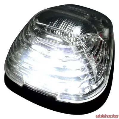 Recon Truck Accessories Clear Cab Roof Light Lens w/White High Power OLED Bar Style LED Ford Superduty 99-16 - 264143WHCLHP