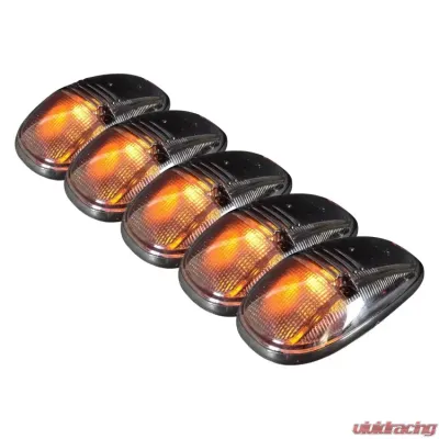 Recon Truck Accessories Smoked Cab Roof Light Lens w/Amber LED Dodge Ram 1500 99-02 - 264145BK