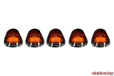 Recon Truck Accessories Cab Roof Light Amber Lens w/Amber High Power OLED Bar Style Led Dodge Heavy-Duty Ram 2500 03-18 - 264146AMHP