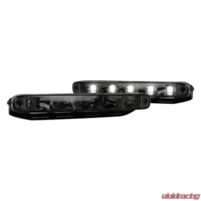 Recon Truck Accessories LED Daytime Running Lights w/White LED Smoked Lens - 264151BK