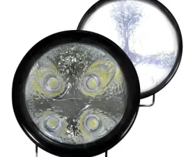 Recon Truck Accessories Daytime Running Lights w/White LED Round Housing Smoked Lens
