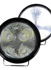 Recon Truck Accessories Daytime Running Lights w/White LED Round Housing Smoked Lens                                     - 264152BK - Image 3