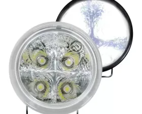 Recon Truck Accessories Daytime Running Lights w/White LED Round Clear Lens