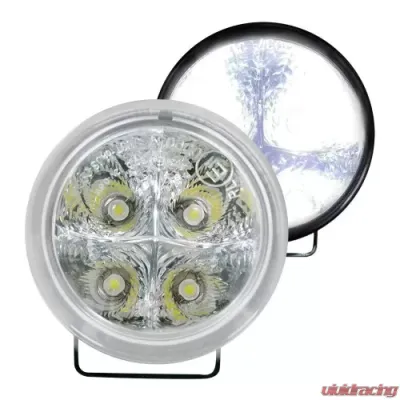 Recon Truck Accessories Daytime Running Lights w/White LED Round Clear Lens - 264152CL