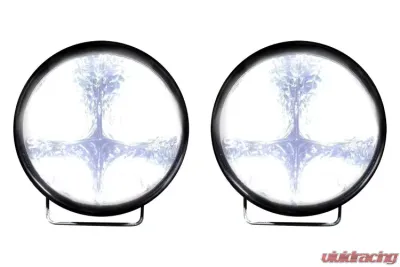 Recon Truck Accessories Daytime Running Lights w/White LED Round Clear Lens - 264152CL