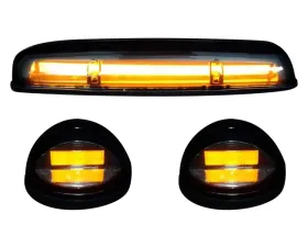 Recon Truck Accessories Cab Roof Light Smoked Lens w/Amber High Power OLED Bar Style Led Chevrolet | GMC