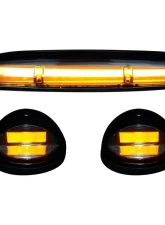 Recon Truck Accessories Cab Roof Light Smoked Lens w/Amber High Power OLED Bar Style Led Chevrolet | GMC                                     - 264155BKHP - Image 2