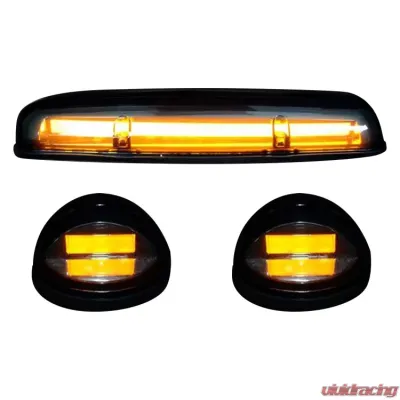 Recon Truck Accessories Cab Roof Light Smoked Lens w/Amber High Power OLED Bar Style Led Chevrolet | GMC - 264155BKHP