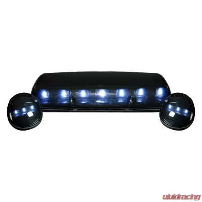 Recon Truck Accessories Smoked Cab Roof Light Lens w/White LED GMC Sierra | Chevrolet Silverado - 264155WHBK