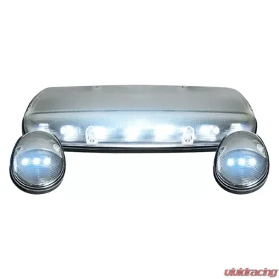 Recon Truck Accessories Clear Cab Roof Light Lens w/White LED GMC Sierra | Chevrolet Silverado - 264155WHCL