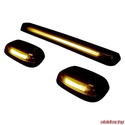 Recon Truck Accessories Cab Roof Light Amber Lens w/Amber High Power OLED Bar Style Led Chevrolet | GMC - 264156AMHP