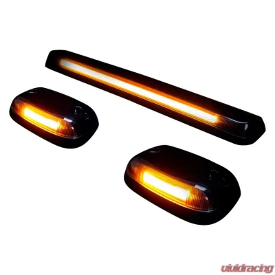 Recon Truck Accessories Cab Roof Light Smoked Lens w/Amber High Power OLED Bar Style Led Chevrolet | GMC - 264156BKHP