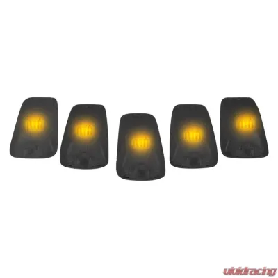 Recon Truck Accessories Smoked Cab Roof Light Lenses Only w/Amber 194 LED Bulbs Chevrolet CK 98-02 | GMC CK 98-02 - 264159BK