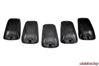 Recon Truck Accessories Smoked Cab Roof Light Lenses Only w/Amber 194 LED Bulbs Chevrolet CK 98-02 | GMC CK 98-02 - 264159BK