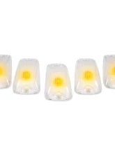 Recon Truck Accessories Clear Cab Roof Light Lenses Only w/Amber 194 LED Bulbs GMC CK | Chevrolet CK                                     - 264159CL - Image 2