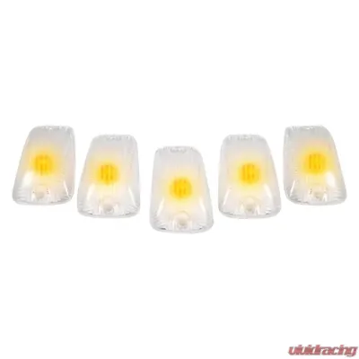 Recon Truck Accessories Clear Cab Roof Light Lenses Only w/Amber 194 LED Bulbs GMC CK | Chevrolet CK - 264159CL