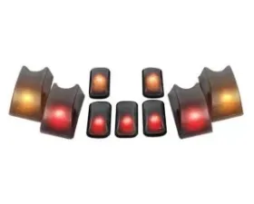 Recon Truck Accessories Smoked Cab Roof Light Lenses w/Five Amber And Red 194 Xenon Bulbs Hummer H2 02-10