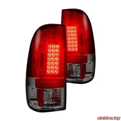 Recon Truck Accessories Side LED Tail Lights Red Smoked Lens Ford Superduty F250HD | 350 | 450 | 550 08-16 - 264176RD