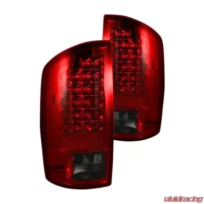 Recon Truck Accessories LED Tail Lights Dark Red Smoked Lens Dodge Ram 1500  07-08 - 264179RBK