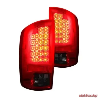 Recon Truck Accessories LED Tail Lights Dark Red Smoked Lens Dodge Ram 1500  07-08 - 264179RBK