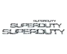 Recon Truck Accessories Superduty Raised Logo Acrylic Emblem Insert White Camo