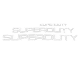 Recon Truck Accessories Raised Logo Acrylic Emblem Insert White Ford Superduty 08-16