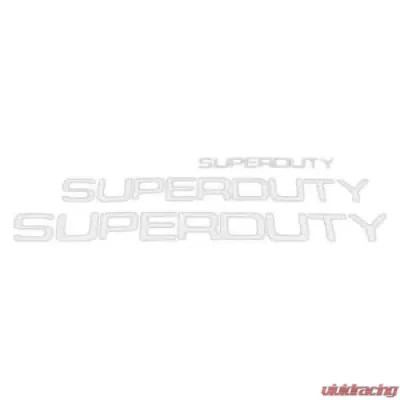 Recon Truck Accessories Raised Logo Acrylic Emblem Insert White Ford Superduty 08-16 - 264181WH