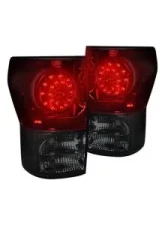 Recon Truck Accessories LED Taillights Dark Red Smoked Lens Toyota Tundra 07-13                                     - 264188RBK - Image 2