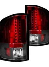 Recon Truck Accessories LED Tail Lights Red Lens GMC Sierra 07-13                                     - 264189RD - Image 2