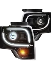 Recon Truck Accessories Projector Headlight Smoked Black Ford F150 09-14                                     - 264190BKC - Image 2