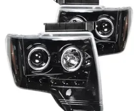 Recon Truck Accessories Projector Headlights Smoked Black Ford F150 | Raptor 09-14