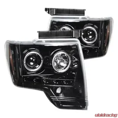 Recon Truck Accessories Projector Headlights Smoked Black Ford F150 | Raptor 09-14 - 264190BKCC
