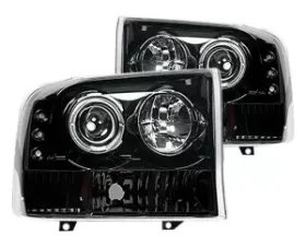 Recon Truck Accessories Projector Headlights Smoked Black Ford F250 | F350 | F450 | F550 99-04