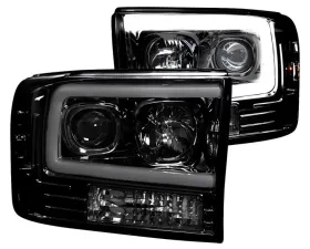 Recon Truck Accessories Projector Headlight Smoked Black Ford Superduty F250 | F350 | F450 | F550 99-04